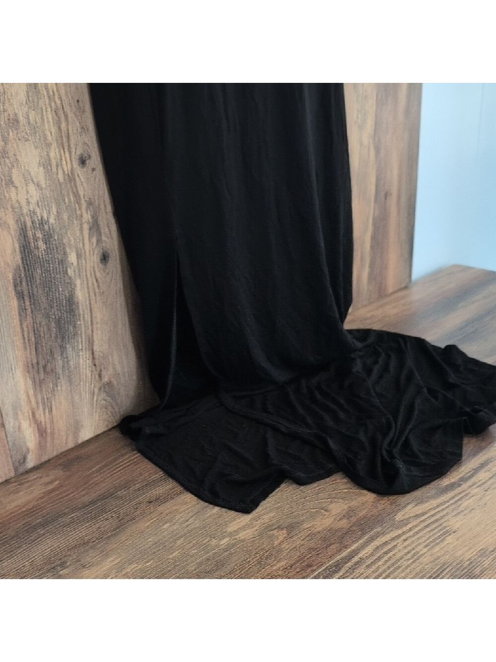 SHEIN Elegant Black Halter Backless Fitted Maxi Dress S -715V - Picture 3 of 7